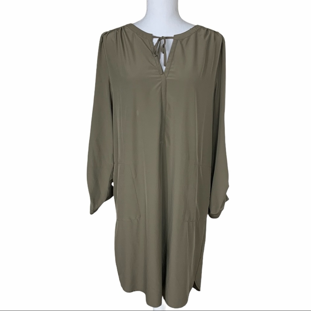 Prana tan mini shirt dress, size Large